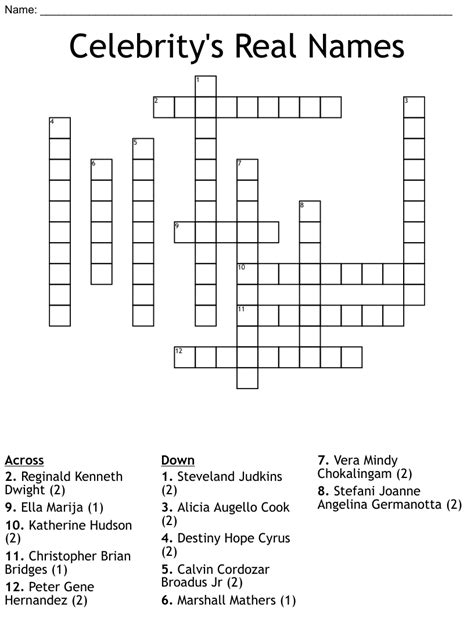 gucci first name crossword.